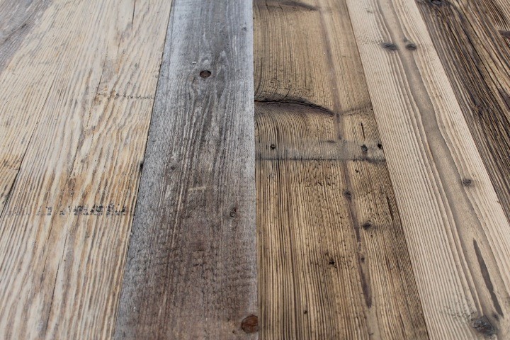 Old farmwood mes & groef planken Mixed color