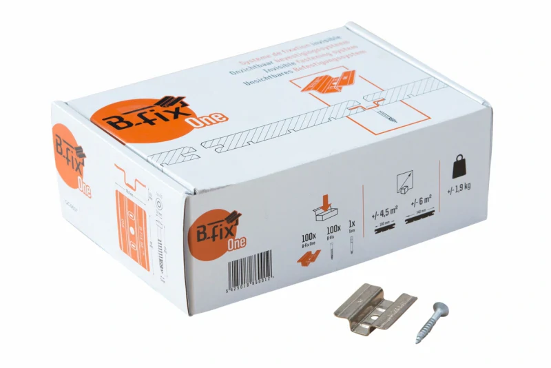 B-Fix one clips RVS voor Padouk en Ipé