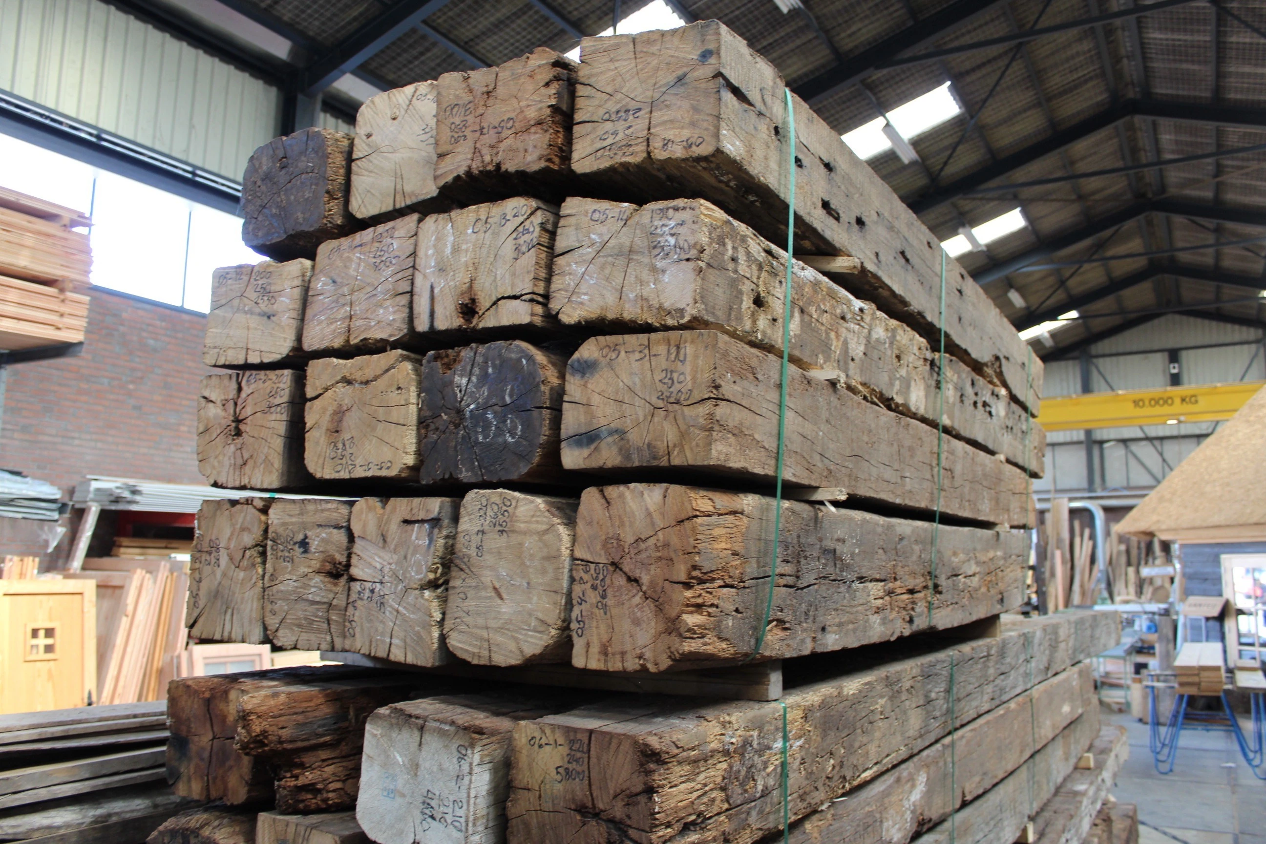 Geborstelde wagonplanken