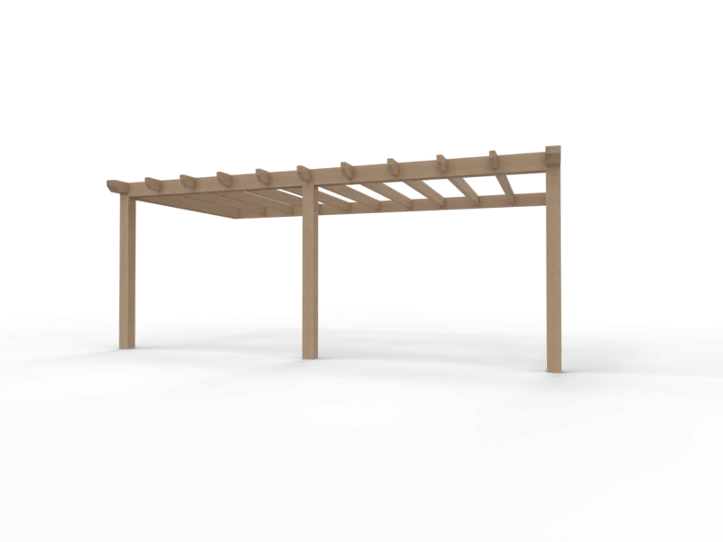 Aanbouw Veranda Douglas 4000mm diep - 140mm balken – geschaafd