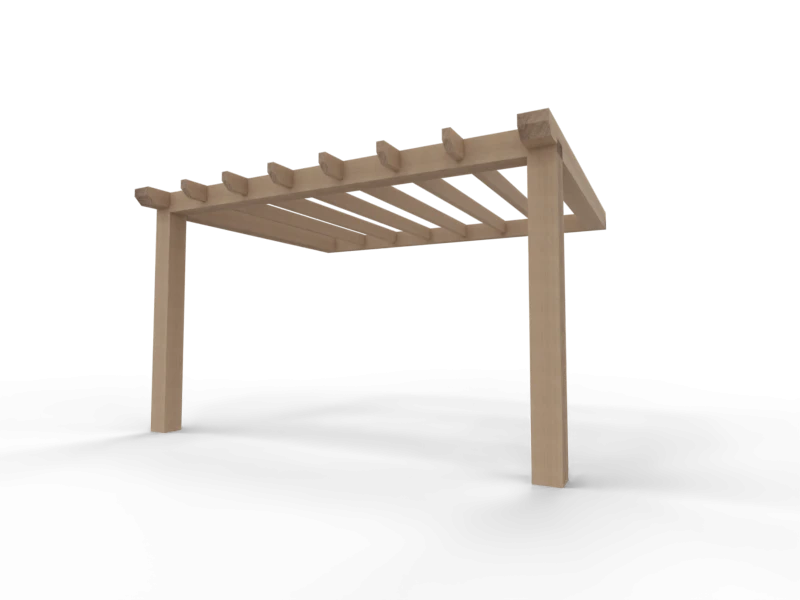 Aanbouw Veranda Douglas 3000mm diep - 200mm balken – fijn bezaagd