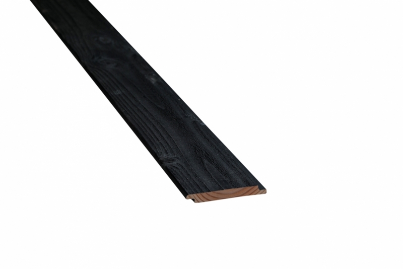 Thermisch Vuren - Grenen Channelsiding Zwart 18x143 mm