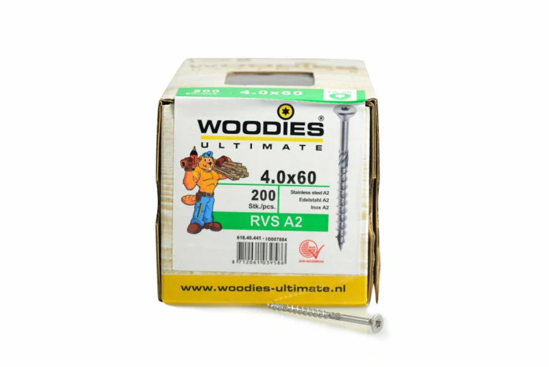 Schroef RVS A2 4x60 mm