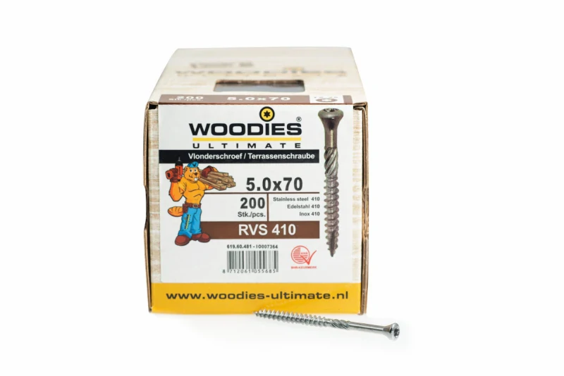 Vlonderschroef 5x70 mm per 200 stuks