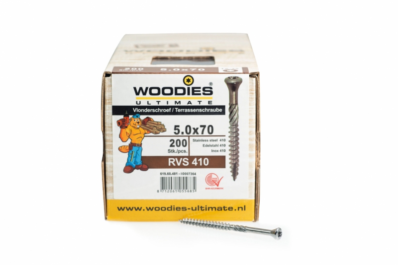 Vlonderschroef 5x70 mm per 200 stuks