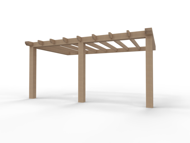 Aanbouw Veranda Douglas 3500mm diep - 190mm balken – geschaafd