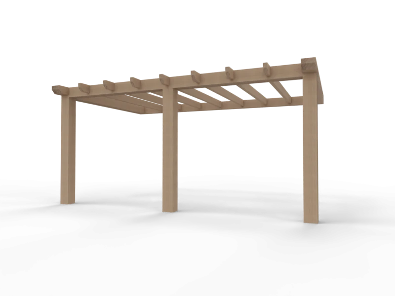 Aanbouw Veranda Douglas 3500mm diep - 190mm balken – geschaafd