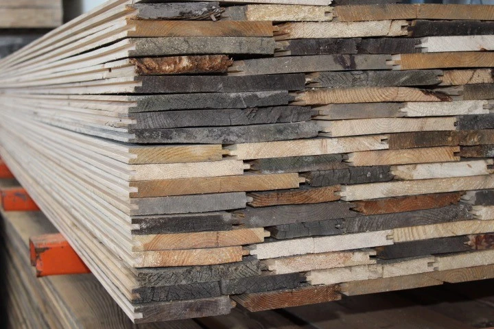 Old farmwood mes & groef planken Mixed color