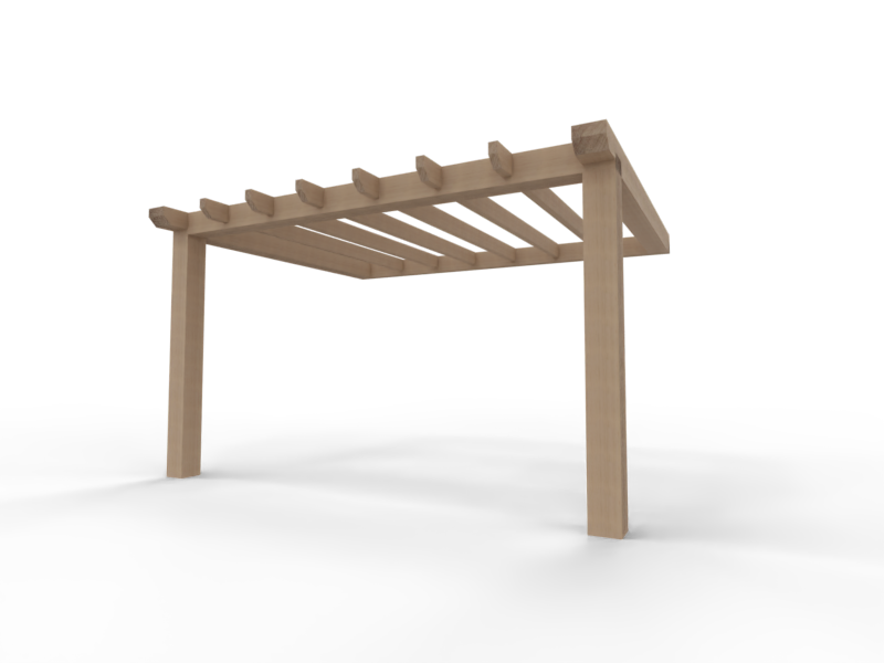 Aanbouw Veranda Douglas 3000mm diep - 190mm balken – geschaafd