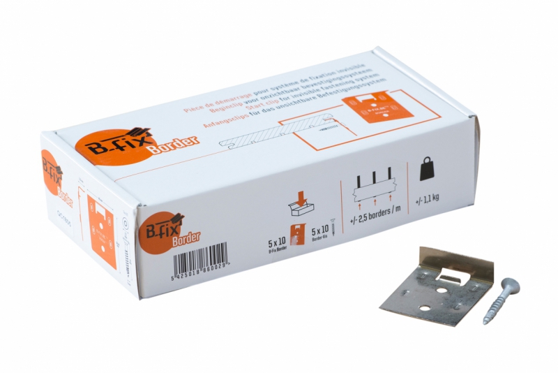 B-Fix borderclips RVS voor Padouk en Ipé