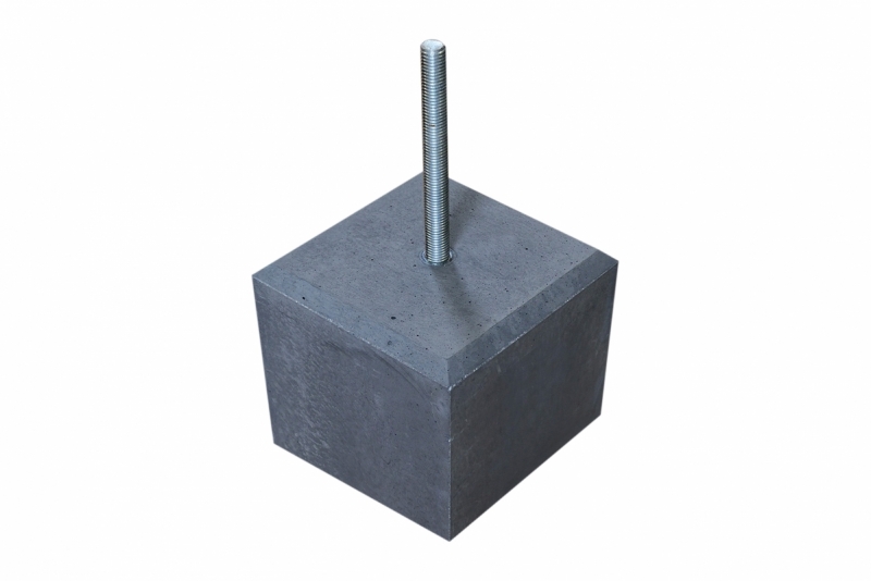 Betonpoer antraciet 150 mm laag met facetrand