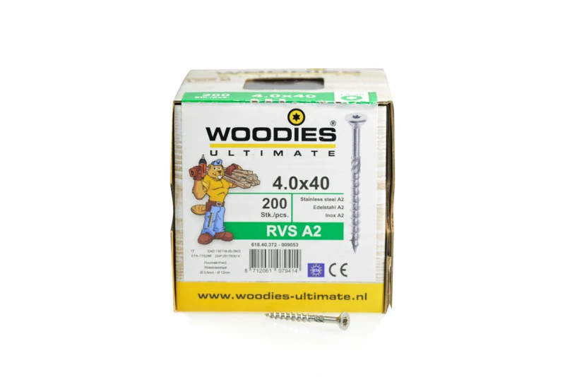 Schroef RVS A2 4x40 mm