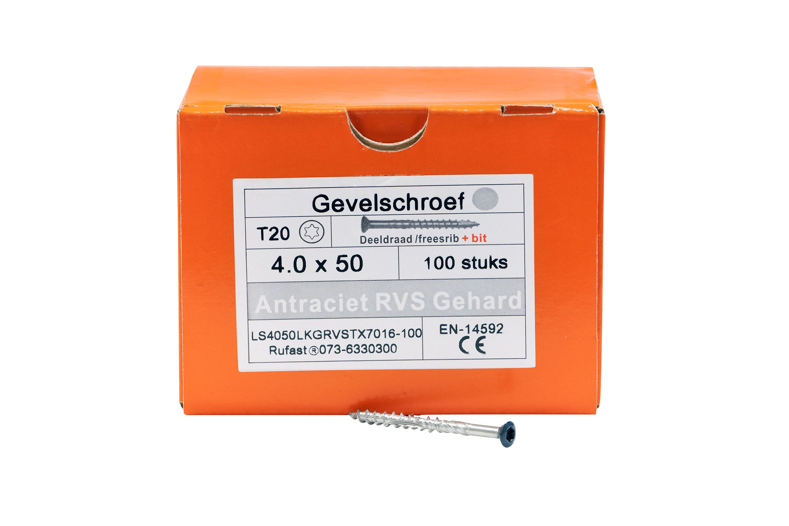 Gevelschroef RAL7016 RVS 50 mm product afbeelding