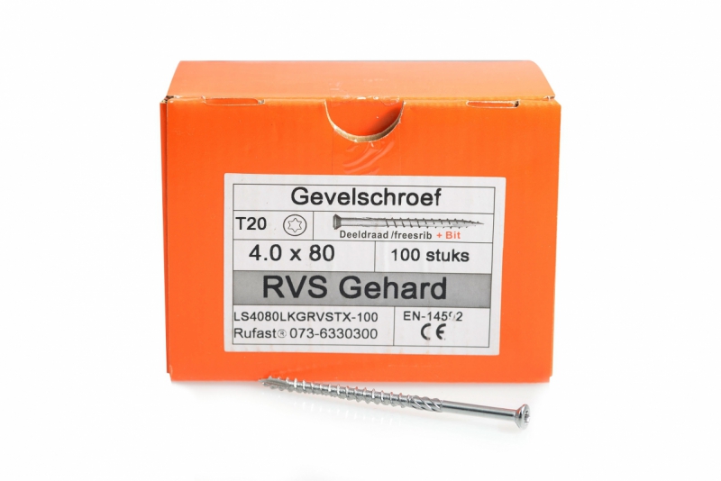 Gevelschroef RVS 80mm product afbeelding