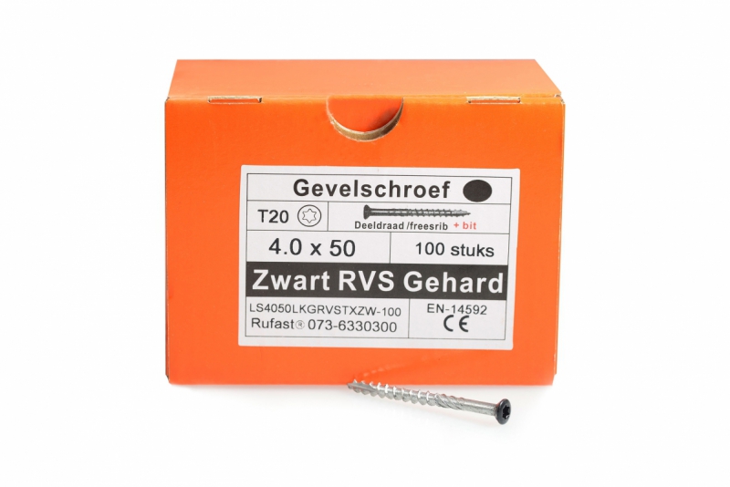 Gevelschroef RVS zwart 50 mm product afbeelding