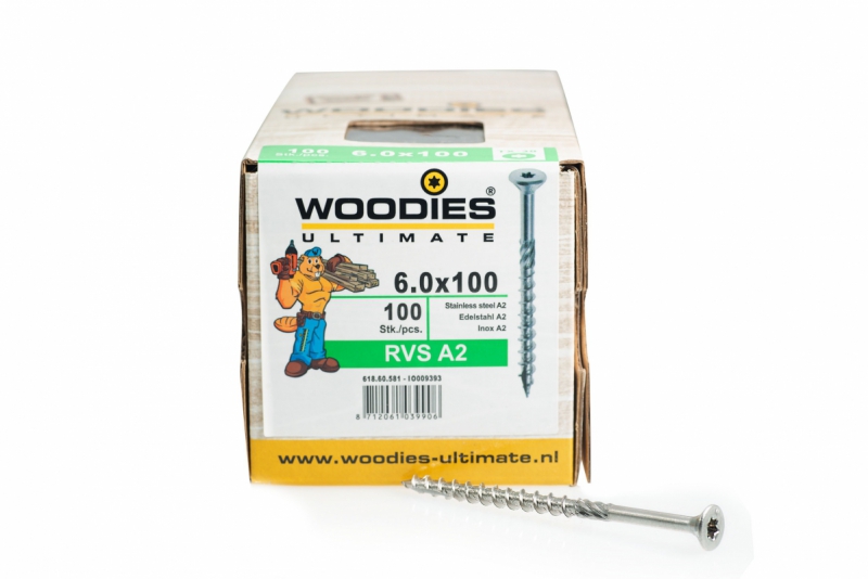 Woodies - Schroef RVS A2  5x100 mm product afbeelding