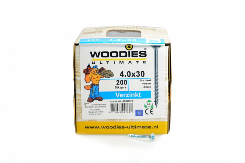 Woodies - Schroefverzinkt 4x30 mm product afbeelding
