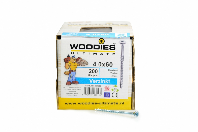 Woodies - Schroefverzinkt 4x60 mm product afbeelding