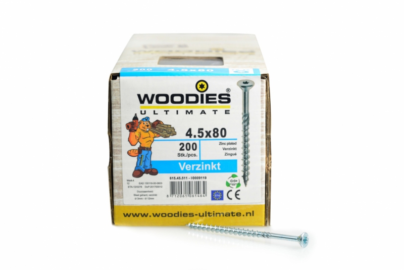 Woodies - Schroefverzinkt 4,5x80 mm product afbeelding