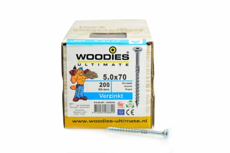 Woodies - Schroefverzinkt 5x70 mm product afbeelding