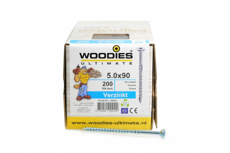 Woodies - Schroefverzinkt 5x90 mm product afbeelding