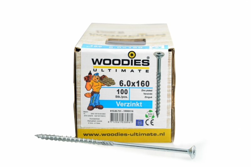 Woodies - Schroefverzinkt 6x160 mm product afbeelding