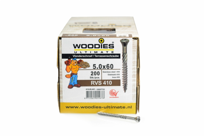 Vlonderschroef 5x60mm per 200 stuks product afbeelding